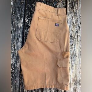 Dickies Ripstop Men’s Sz 34 Brown Relaxed Fit Ultimate Cargo Utility Shorts F2